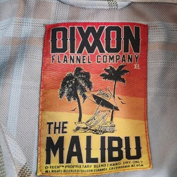 Dixxon Flannel Shirt Mens XL Blue Plaid The Malibu Snap Front Western - Picture 5 of 10